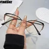 Lunettes de soleil Frames Yooske Diamond Blue Light Blocking Lunes Cat Eye Eyeglass Frame Game Game Brand Designer Eyewear Femmes