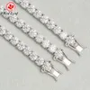 Redleaf Moissanite Tennis Bracelet 18K White Gold Plated 925 Sterling Silver 3/4/5MM D Color VVS Moissanite Tennis Chain