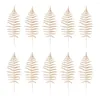 Flores decorativas 10pcs planta de ouro artificial sem comer sem regar PO APS DIY PLANTAS FAUX REALISTA DIY Casamento