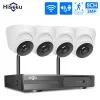 SISTEMA HISEEU 1536P 1080P HD TWOWAY AUDIO CCTV CAMERA DI SICUREZIONE SISTEMA KIT 3MP KIT NVR 8CH KIT IN INDICATURA VIDEA WIFI wireless interno