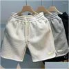 Shorts da uomo Summer Running for Men Casual Jogging Sport Pants Short Wave Pattern Solid Color Dstring Secco Sports Drop Drop Diew Ote17