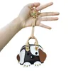 Key Rings designer Donkey Brand Leather Family Old Flower Shell Big Ear Dog Doll Pendant Cartoon Keychain Zero Wallet VLV8