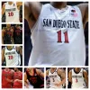 Jersey de basket-ball de l'État de San Diego NCAA Jersey tout nom Nom Men des femmes Broidés Broidered Magoon Gwath Cade Alger Micah Parrish Lamont Butler