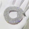 Rinntin SMN السعر بالجملة Hip Hop Jewelry 2mm 3mm 4mm S925 Silver Tennis Netclace Bracelet De Moissanite Diamond Chain