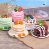 Decorative Flowers 1Pcs Artificial Kitchen Fruit Cakes Dessert Fake Food Decoration Pography Pro Simulation Cake Model Tea Table