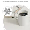 Assiettes 8 PCS Christmas Courseurs de neige Courets Party Tasse de tapis ornements Snowflakes DÉCORATIONS BOISSE POUR DOIS PAD DES PAUT