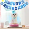 犬のアパレルペット用品お誕生日おめでとうパーティーの装飾バナーとネックレスクラウン糸ドレスペット犬のアクセサリー