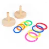 Outros pássaros suprimentos de pássaros 1/2pcs 3cm anel de papagaio Toy Toy Solid Wood Inteligência Educacional Treinamento Interativo Toys Birds