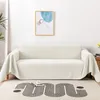 Pokrywa krzesła Corduroy stały kolor Wodoodporny jednopieczne sofa poduszki pełna pokrywka Four Seasons Universal