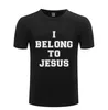 Ich gehöre zu Jesus treu Gott Gläubiger einzigartiges Design Baumwoll -T -Shirts für Kirchen Männer Frauen Unisex Tops T -Shirt Kurzärmel Baumwollmaterial