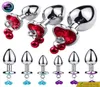 Toy Massager Aset s Zam l Size Anal Plug Heart Simulated Gemstone Wbell Alloy Bullet Butt Plug Silver Color Sex Toys for Women L959340358