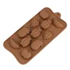 Pişirme Kalıpları Meyve 3D Çikolata Kalıp Silikon Çikolata Kalıpları Yapışmaz Jöle Puding Şeker Makinesi Kalıp DIY Mutfak Bakeware