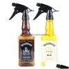 Outils de cheveux 4 couleurs 500 ml de coiffure bouteille pulvérisation bouteille rétro d'huile de whisky arrosage peut pironter à eau Salon professionnel outil de coiffure d dhdhr