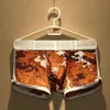 Boxer 3 Paar Ice Ultra-Thin-Seide bedruckte flache Eckhose, jugend sexy Unterwäsche, atmungsaktive Shorts für Männer, vier Ecken s