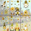 Window Stickers Bee Day Static Electricity Gnome Dwarf Creative Home Decoration Glass Door