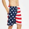 Amerikaanse vlag snel drogen los passende strandbroek heren oversized 5-inch zwembroek shorts shorts