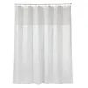 Shower Curtains Waterproof Double Layer Modern Solid Color Transparent With Hook Home Decoration Bathroom Accessories