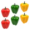 Decorative Flowers 6 Pcs Simulation Bell Pepper Model Prop Po Props Ornament Accessory Fake Poly Dragon Plant