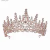 Wedding Hair Jewelry KMVEXO Rose Gold Bride Crowns Princess Headdress Birtay Headband Vintage Bridal Party Tiaras Gift 1126954436467958 L240402