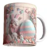 Mugs Easter Mug 3D Ceramic Cute Coffee 12 Oz Party Creative Clear Heart Set