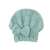 Bambusowe włosy Wrap Suszanie Mikrofibry Turban z Bowknot Absorbent Szybkie suche ręczniki dla kobiet anty Frizz1pc