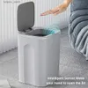 Afvalbakken 12/16L Automatische sensorafval kan met deksel Smartafvalbasket Keuken Badkamer Touch Garbage Bin Waterdichte elektronische afvalbakken L46