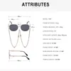 Hommes Femmes Punk Sun Glasshes Brand Designer Retro Alloy Polygon Sunglasses Femmes Luxury Shades avec une Lunette de soleil Lanyard 240402