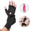 Gants de cyclisme arthrite compression des sports intérieurs Fiber Santé Santé Half doigt Glove Fit Carpal Tunnel Pain d'articulations Femmes # W3