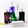 Garrafas de armazenamento 20pcs 300ml Petado de Branco Branco Branco Pet com Bomba de Loção para Shampoo Gel Gel Soop Liquid Packaging Container