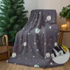 Одеяла мультфильм одеяло мягкое фланелевое лунное звезда медведь теплый пушистый плюш уютный роскошный кровать для девочек подарок мальчиков