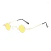 Lunettes de soleil des lunettes rondes rétro pour femmes ornements faciaux de fête de plage avec multi Col