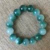 Brin 12 mm Nature Bleu clair Jade Agate Bracelet Green Hand Catenary Stone