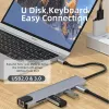 Gadgets 8 in 1 USB 3.0 Hub voor voor boek Lenovo Laptop Adapter PC PD Charge 8 Poorten Dock Station RJ45 HDMI4K TF/SD CARD TYPEC SPLITT