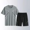 Tute da uomo maschi per uomo a due pezzi Shorts stampato Shorts Set Summer Outfit Gamba a manica corta per fitness per fitness