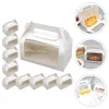 Retire os recipientes 10 PCs Window Bolo Box Recipiente de Comida para Festas de Festa de Festa de Festa de Biscoito de Biscoitos de Pacotes de Pacotes de Pacotes Home Paper Biscoit