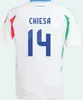 2024 25 Italys Futbol Formaları İtalyan Jersey Scamacca Smobile Chiesa Futbol Gömlekleri Raspadori Jorginho Verratti Maglia İtalyan Milli Takım Kiti