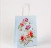 Enveloppe-cadeau 24pcs / lot mignon de fleurs à fleur de festival de festival Kraft Sacs de festival avec des enfants