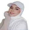 Bollmössor Fashion Design Hijab One-Piece Baseball Cap Muslimska damer utomhus vandring Solskyddsmedel Tillbehör Cykling Wrap Fit Sports Hat