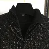 P2A Abito da due pezzi Designer di lusso di alta qualità Abito da primavera da donna con paillettes medi zip al collo alto slim cotone a due pezzi set a due pezzi