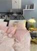 Bedding Sets Winter Extra Thick Mink Cashmere Bed Four-Piece Pink Coral Fleece Duvet Cover Girls' Sheet Student Dormitory Three-Piece