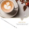 Cuillères 6pcs latte art stylos à café de café aiguille en acier inoxydable pour le cappuccino décoration