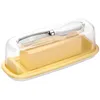 Dinnerware Sets Sealed Box Butter Tray Container With Lid Holder For Refrigerator Cheese Slice Wide Dish Small Creamer