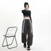 American style high street work pants womens spring 2024 new spicy girl high waisted jazz dance wide leg straight leg pants