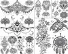 Kadın kız büyük kol baykuş sahte dövme geçici mandala çiçek kına Hindistan tatoo çıkartmaları özel siyah kaplumbağa dövmeleri kızlar3761169