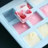 Baking Moulds 2PC 21 Grids Reusable Ice Cubes Tray With Lid Home Diy Maker Kitchen Cocktail Party Bar Accessories-Green