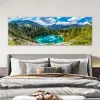 Landschaft Lake Forest Stone Mountain Landschaft Natur Leinwand Malplakate und Drucke für Wohnzimmer Wanddekoration kein Rahmen