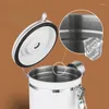 Storage Bottles 304 Stainless Steel Exhaust Valve Breathing Sealed Tank With Spoon Preservation Coffee Can