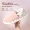 Slippers Unisex Electric Heating With 3 Levels USB Heated House Shoes Home Cotton For Winter