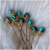 Haarwerkzeuge 1PC Blue Claw Teller Haarnadung Kopfschmuck Sticks Ornamente Ancient Style Clips für Haarklammern Chinesische Drop -Lieferungsprodukte Acc Dhqzo