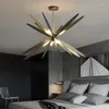 Lampki sufitowe Nordic Black Dragonfly Art Chandelier Light Luksusowy salon restauracja